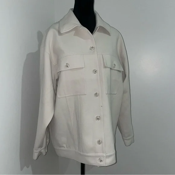 NEW! Dissh- Oversized Jil Silver Tailored Trucker Jacket Light Jacket Size US 2